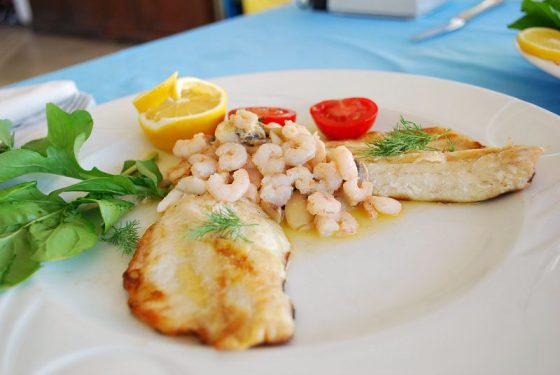 Levrek Fileto, Karidesli Tereyağlı, Le Cafe Restaurant, Bodrum