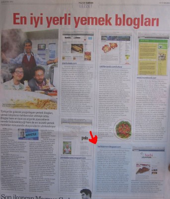 Harbiyiyorum En İyi Yerli Yemek Blogları Arasında
