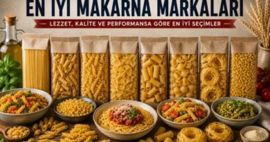 En iyi makarna markaları listesinde yer alan Rummo, De Cecco, Garofalo, Barilla ve Pastavilla makarnaları.