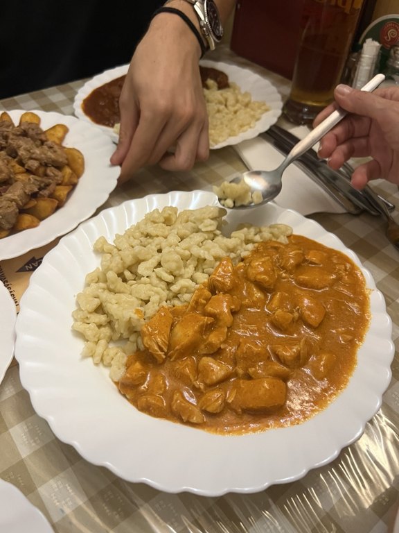 Frici Papa paprika soslu tavuk ve nokedli