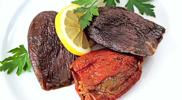 kuru patlıcan kuru biber dolması