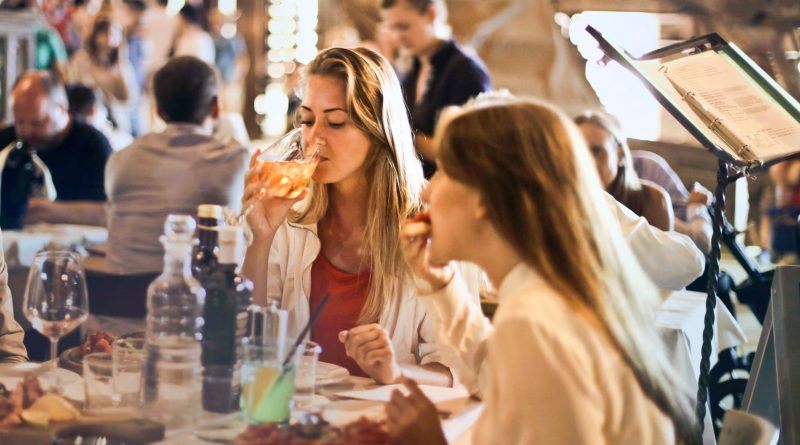 woman drinking wine